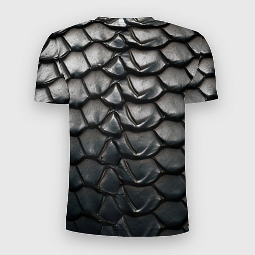 Мужская спорт-футболка Текстура черного дракона / 3D-принт – фото 2