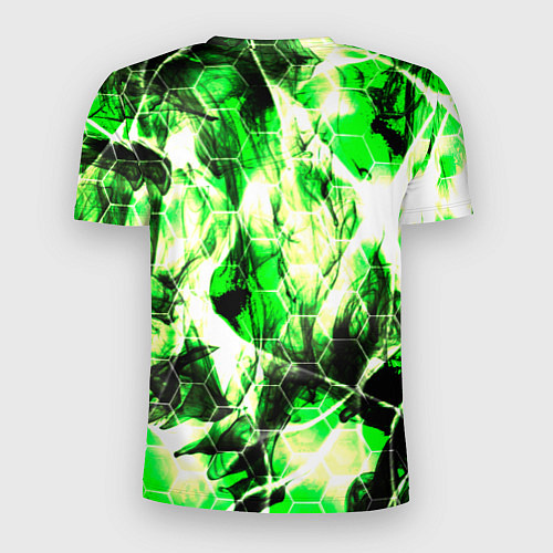 Мужская спорт-футболка Зелёные узоры джунгли / 3D-принт – фото 2