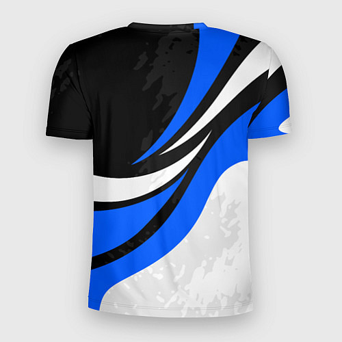Мужская спорт-футболка BMW - синяя абстракция / 3D-принт – фото 2