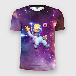 Мужская спорт-футболка Homer Simpson in space - ai art