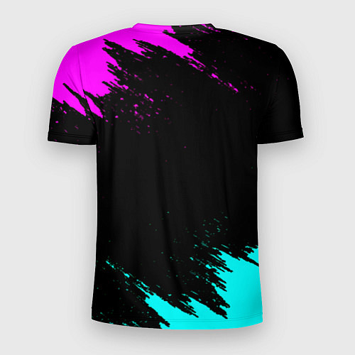 Мужская спорт-футболка Fortnite краски неоновые стиль / 3D-принт – фото 2