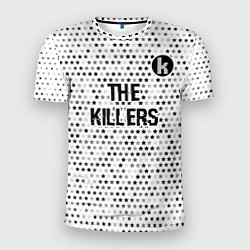 Мужская спорт-футболка The Killers glitch на светлом фоне посередине