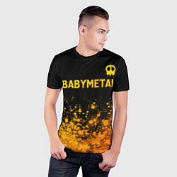 Футболка спортивная мужская Babymetal - gold gradient посередине, цвет: 3D-принт — фото 2