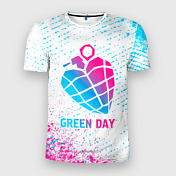 Футболка спортивная мужская Green Day neon gradient style, цвет: 3D-принт