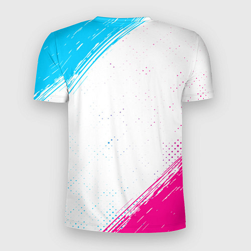 Мужская спорт-футболка Pink Floyd neon gradient style / 3D-принт – фото 2
