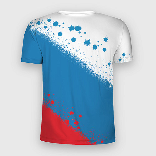 Мужская спорт-футболка Российский триколор / 3D-принт – фото 2
