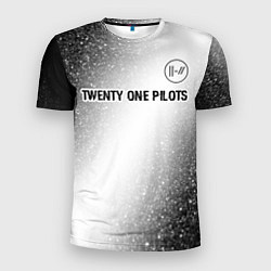 Мужская спорт-футболка Twenty One Pilots glitch на светлом фоне посередин