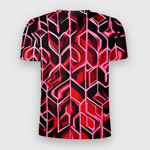 Мужская спорт-футболка Красный узор / 3D-принт – фото 2