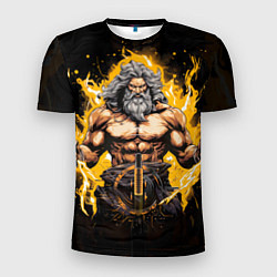 Мужская спорт-футболка Древнегреческий бог молний и грома Зевс