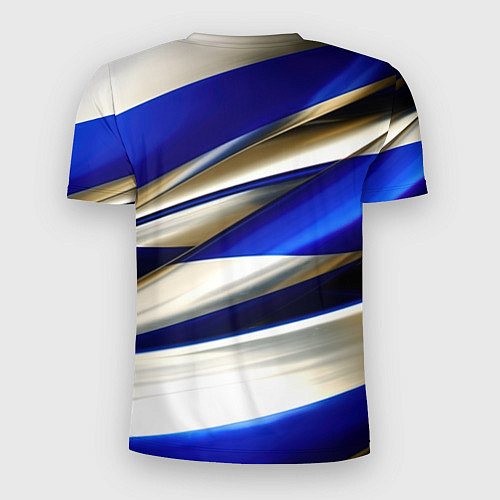 Мужская спорт-футболка Blue white abstract / 3D-принт – фото 2