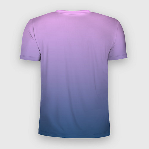 Мужская спорт-футболка Рассвет розовый и синий градиент 3d / 3D-принт – фото 2