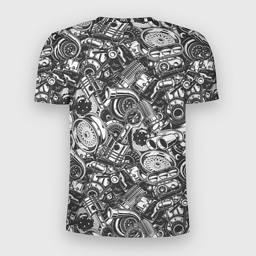 Мужская спорт-футболка Запчасти двигателя автомобиля / 3D-принт – фото 2