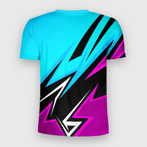 Мужская спорт-футболка Герб рф - неоновый / 3D-принт – фото 2