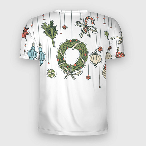 Мужская спорт-футболка Новогодние украшения / 3D-принт – фото 2