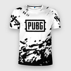 Мужская спорт-футболка PUBG black color splash game