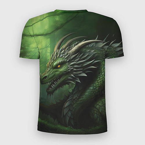 Мужская спорт-футболка Зеленый дракон символ 2024 / 3D-принт – фото 2