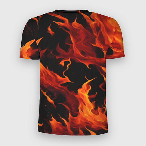 Мужская спорт-футболка Пламя в темноте / 3D-принт – фото 2
