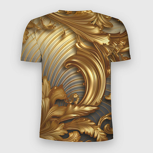Мужская спорт-футболка Золотая текстура и абстракции / 3D-принт – фото 2
