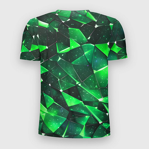 Мужская спорт-футболка Зелёное разбитое стекло / 3D-принт – фото 2