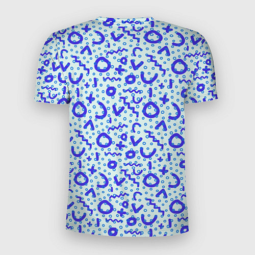 Мужская спорт-футболка Синие каракули / 3D-принт – фото 2