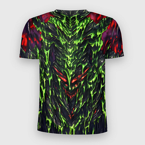 Мужская спорт-футболка Green and red slime / 3D-принт – фото 2