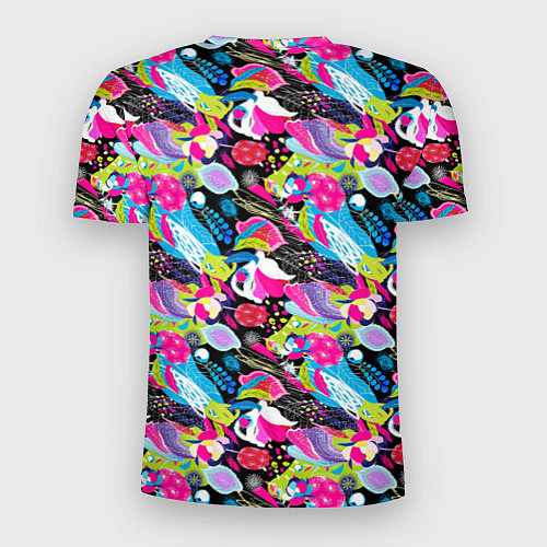 Мужская спорт-футболка Цветочный листопад / 3D-принт – фото 2