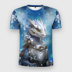 Мужская спорт-футболка Зимний дракон