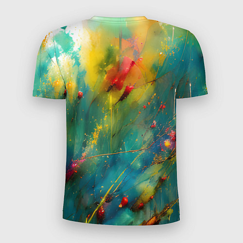 Мужская спорт-футболка Абстрактные мазки краски / 3D-принт – фото 2