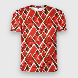 Футболка спортивная мужская Красные треугольники, цвет: 3D-принт