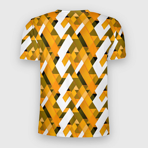 Мужская спорт-футболка White and yellow shapes / 3D-принт – фото 2
