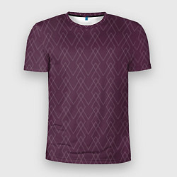 Мужская спорт-футболка Бордовый геометричные линии