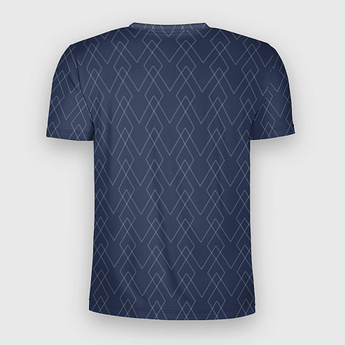 Мужская спорт-футболка Серо-синий геометричные линии / 3D-принт – фото 2