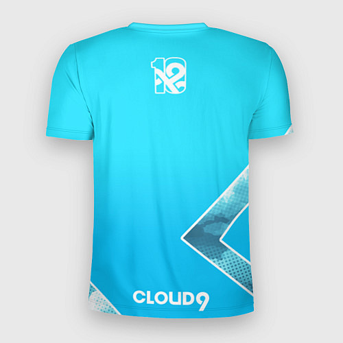 Мужская спорт-футболка Cloud9 - Форма команды,облака 2024 / 3D-принт – фото 2