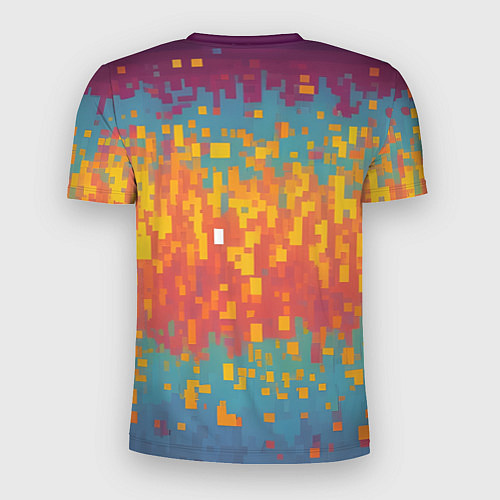 Мужская спорт-футболка Разноцветные пиксели / 3D-принт – фото 2