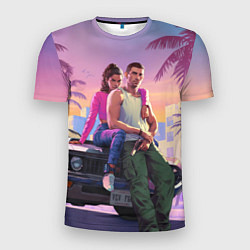 Мужская спорт-футболка Jason & Lucia - GTA 6 official art