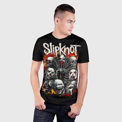 Футболка спортивная мужская Slipknot метал-группа, цвет: 3D-принт — фото 2