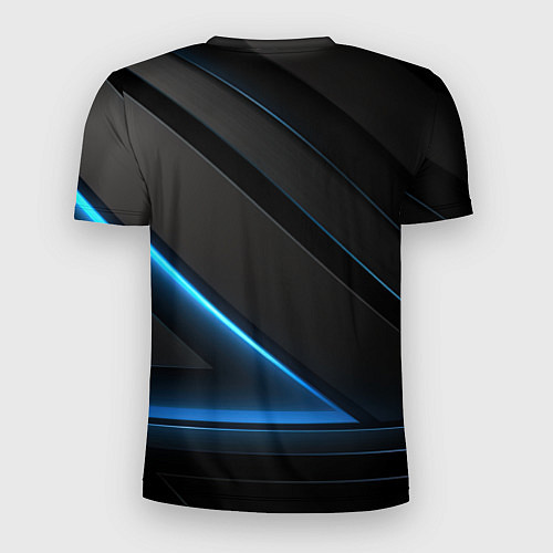 Мужская спорт-футболка Blue black neon / 3D-принт – фото 2