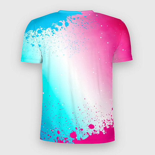 Мужская спорт-футболка GTA6 neon gradient style / 3D-принт – фото 2