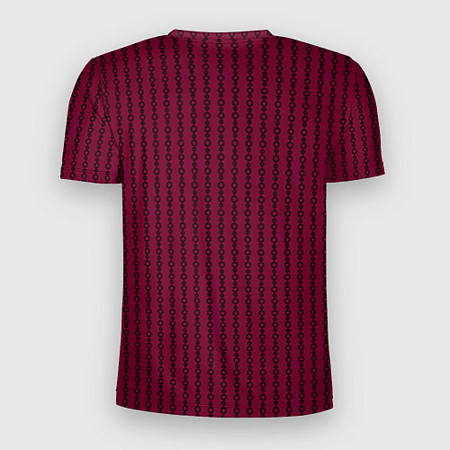 Мужская спорт-футболка Полосы цепочки красно-пурпурный / 3D-принт – фото 2