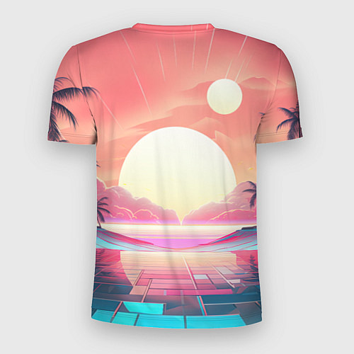 Мужская спорт-футболка GTA 6 retro abstract / 3D-принт – фото 2