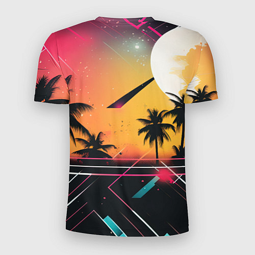 Мужская спорт-футболка GTA 6 night logo / 3D-принт – фото 2