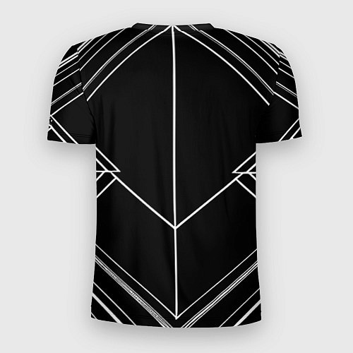 Мужская спорт-футболка Полосы на чёрном фоне / 3D-принт – фото 2