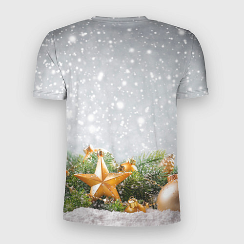 Мужская спорт-футболка Новогодняя ель / 3D-принт – фото 2