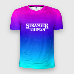 Футболка спортивная мужская Stranger Things gradient colors, цвет: 3D-принт