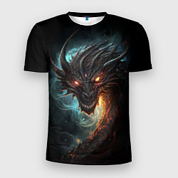 Мужская спорт-футболка Фэнтази дракон символ 2024