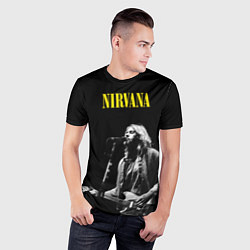 Футболка спортивная мужская Группа Nirvana Курт Кобейн, цвет: 3D-принт — фото 2