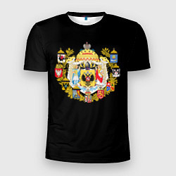 Мужская спорт-футболка Россия герб славянский