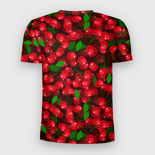 Мужская спорт-футболка Красная спелая вишня / 3D-принт – фото 2