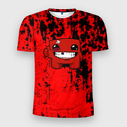 Мужская спорт-футболка Super Meat Boy краски