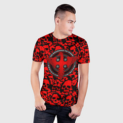 Футболка спортивная мужская Thirty Seconds to Mars skull pattern, цвет: 3D-принт — фото 2